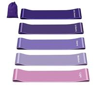 Elastici Fitness (Set di 5), Bande di Resistenza Fitness con 5 Livelli di Resistenza, Fasce Elastiche Fitness per Crossfit, Yoga, Pilates, Squats, Lunges, Stretching, Allenamento di Forza