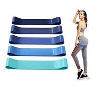 Elastici Fitness, Set di Bande Elastiche Fitness con 5 Livelli di Ressistenza, Potatili Fasce Elastiche di Resistenza per Esercizi,Yoga,Pilates,Glutei, Crossfit