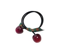 Elastici for capelli a forma di ciliegia for ragazze, elastici for capelli con fiocco a pois colorati, accessori for capelli(B)