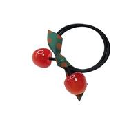Elastici for capelli a forma di ciliegia for ragazze, elastici for capelli con fiocco a pois colorati, accessori for capelli(A)