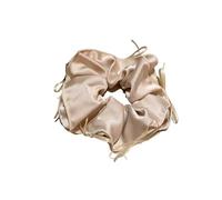 Elastici for capelli con fiocco in nastro in stile balletto, anello for capelli con intestino crasso, elastici in tinta unita for ragazze e donne(Beige)