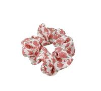 Elastici for capelli floreali for donne dolci e delicate, elastico for capelli con fiori di tulipano e rosa, elastico for coda di cavallo estivo(Red rose)