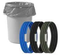 Elastici in gomma per bidone della spazzatura, confezione da 3 cinghie di fissaggio elastiche, porta sacchetti della spazzatura ad alta elasticità, organizer multifunzionale per la casa, blu