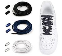 Elastici Lacci Delle Scarpe Lacci Senza Nodo No Tie Lacci Scarpe Rotondi Lacci Elastici con Chiusura in Metallo per Scarpe da Ginnastica/Scarpe da Corsa/Scarpe Casual Lacci Fermagli Fibbie in Metallo