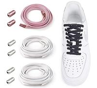 Elastici Lacci Delle Scarpe Lacci Senza Nodo No Tie Lacci Scarpe Rotondi Lacci Elastici con Chiusura in Metallo per Scarpe da Ginnastica/Scarpe da Corsa/Scarpe Casual Lacci Fermagli Fibbie in Metallo