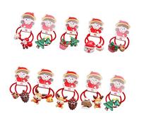 Elastici natalizi assortiti, 5/10 paia, morbidi ornamenti per capelli, accessori per capelli per ragazze per travestirsi da festa per bambini