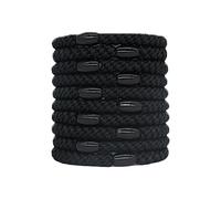 Elastici per capelli 10 pezzi alla moda tinta unita intrecciati elastici per capelli da donna morbidi elastici non danneggiano la coda di cavallo NSj30 (nero, taglia unica)