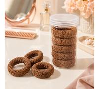 Elastici per capelli, 6 fasce per capelli senza cuciture, senza pieghe, morbidi elastici per capelli spessi e sottili, colore caffè (latte)