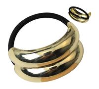 Elastici per capelli a coda di cavallo, con doppio in metallo, per coda di cavallo, elegante elastico per capelli per donne e ragazze, eleganti elastici per capelli per compleanni, vacanze, uso