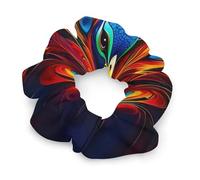 Elastici per capelli a forma di pavone colorato al neon per donne, fasce elastiche per capelli, fasce per coda di cavallo alla moda, accessori per copric in corda