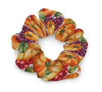 Elastici per capelli a forma di zucca e mirtillo rosso per il Ringraziamento, per donne, fasce elastiche per capelli, accessori per capelli alla moda