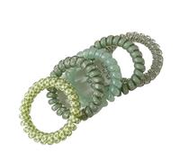 Elastici per capelli a spirale 5 pz/set Cavo Telefonico Scrunchies Legami Dei Capelli A Spirale Sfumatura di Colore Stampa A Scacchi Del Telefono Fascia Elastica Accessori for Per uso quotidiano(2)