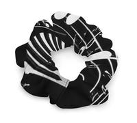 Elastici per capelli alla moda, anelli per capelli senza lasciare tracce per trecce e code di cavallo di lunga durata, note musicali, tasti di pianoforte bianchi e neri, spirali per capelli per code d