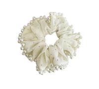 Elastici per capelli alla moda con perle artificiali per eventi formali oversize elastici per coda di cavallo con ricamo fascia per capelli tutti gli abbinamenti