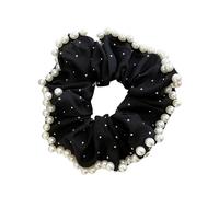 Elastici per capelli alla moda con perle artificiali per eventi formali oversize elastici per coda di cavallo con ricamo fascia per capelli tutti gli abbinamenti