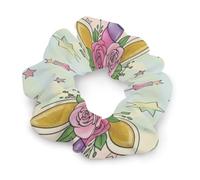 Elastici per capelli alla moda per acconciature/trecce/code di cavallo - Elastici per capelli morbidi senza metallo, elastici per capelli con fiori floreali, accessori per capelli a spirale