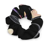Elastici per capelli alla moda per adolescenti e capelli spessi, elastici per capelli che non danneggiano i capelli, cosmetici moderni, profumo, rossetto, cordino per telefono nero, elastici per capel