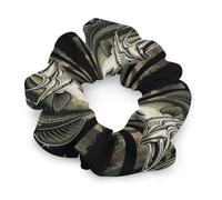Elastici per capelli alla moda per donna, ideali per la pesca al persico, la caccia, con stampa mimetica e bandiera americana. Elastici per coda di cavallo in morbido raso. Accessori per capelli.