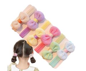 Elastici per Capelli Bambina | 6 Pezzi Fascette senza Cuciture | Accessorio Styling per Acconciature Fascia per Codino | Ragazze Bimbe Fini Ricci Spessi Quotidiani