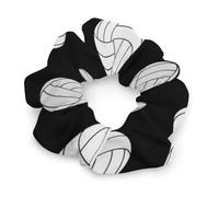 Elastici per capelli chic per adolescenti e capelli spessi, elastici per capelli che non danneggiano i capelli, con stampa di una palla da pallavolo in bianco e nero, fermacoda e accessori per capelli