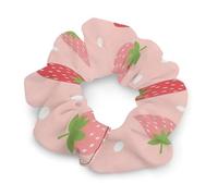 Elastici per capelli chic per adolescenti e capelli spessi, elastici per capelli che non danneggiano i capelli, grazioso fermacoda rosa a pois con fragole, accessori per capelli