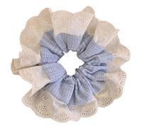 Elastici per capelli colorati con finiture in pizzo Corde per capelli elastiche a strati Supporto per coda di cavallo Capodanno Festival Forniture per capelli da donna Tessuto antiscivolo Cravatte per