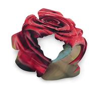 Elastici per capelli, con bella stampa di rose rosse, elastici per capelli, accessori per capelli morbidi, adatti a tutti i tipi di capelli