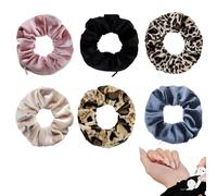 Elastici per capelli con chiusura lampo, 6 pezzi Scrunchie con chiusura a strappo, elastici per capelli per viaggi e sport, gadget da viaggio, da donna, nascondiglio segreto per oggetti di valore