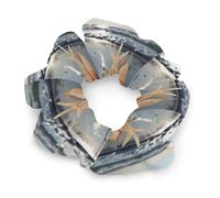 Elastici per capelli con conchiglie sulla spiaggia, da donna, nessun danno, morbidi elastici per capelli con motivi stampati alla moda, fasce per capelli in raso per coda di cavallo, chignon