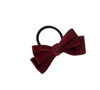 Elastici per capelli con fiocco, per coda di cavallo, per ragazze, accessori per capelli da donna (rosso)