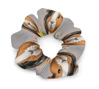 Elastici per capelli con fiori di Guinea da donna, nessun danno, morbidi elastici per capelli con motivi stampati alla moda, fasce per capelli in raso per coda di cavallo, chignon, allenamento e sonno