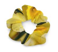 Elastici per capelli con fiori gialli con narcisi gialli, per tutti i tipi di capelli, morbidi elastici per la maggior parte delle occasioni, non danneggiano, graziosi accessori per coda di cavallo