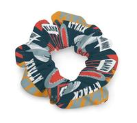 Elastici per capelli con frecce rosse lineari grunge a forma di squalo, per donne, fasce elastiche per capelli, fasce per coda di cavallo alla moda, copric in corda, accessori