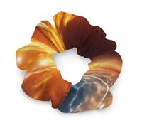 Elastici per capelli con lampo blu arancione e fiamme da calcio per donne, fasce elastiche per capelli, fasce per coda di cavallo alla moda, accessori per copric in corda