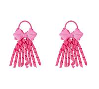 Elastici per capelli con nastro dinamico, comprese nappe fluenti per ballerini cheerleader, poliestere con elastico per capelli elasticità