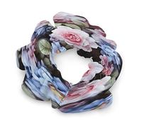 Elastici per capelli con stampa blu e fiori, elastici per capelli, morbidi accessori per capelli, adatti a tutti i tipi di capelli