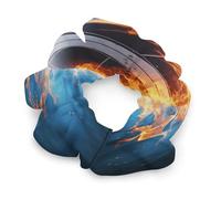 Elastici per capelli, con stampa di pallavolo su ghiaccio e fuoco, fasce elastiche per capelli, accessori per capelli morbidi, adatti a tutti i tipi di capelli