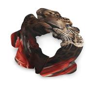 Elastici per capelli, con stampa di rose rosse e tigre, elastici per capelli, morbidi accessori per capelli, adatti a tutti i tipi di capelli