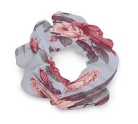 Elastici per capelli, con stampa floreale con rose rosse, fasce elastiche per capelli, accessori per capelli morbidi, adatti a tutti i tipi di capelli