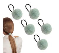 Elastici per capelli, da donna, coda di cavallo, con palla pelosa, alla moda, per figlia, sorella, amici, moglie, famiglia