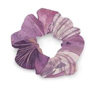 Elastici per capelli da donna con collage di fiori viola, non danneggiano i capelli, morbidi elastici con motivi stampati alla moda, fasce per capelli in raso per coda di cavallo, chignon, allenamento