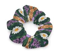Elastici per capelli da donna con coniglietto floreale, elastici sottili per capelli da donna e ragazza, elastici per capelli senza danni, accessori per dreadlock