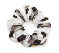 Elastici per capelli da donna con disegno a calcio, non danno, morbidi elastici per capelli con motivi stampati alla moda, fasce per capelli in raso per coda di cavallo, chignon, allenamento e sonno
