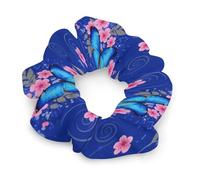 Elastici per capelli da donna con farfalla blu, senza lasciare tracce, ideali per acconciature, trecce e code di cavallo. Accessori per capelli che non danneggiano i capelli.