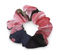 Elastici per capelli da donna con fiori di peonia, non danno, morbidi elastici per capelli con motivi stampati alla moda, fasce per capelli in raso per coda di cavallo, chignon, allenamento e sonno