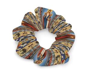 Elastici per capelli da donna con immagini di santi cattolici, morbidi elastici per trecce, elastici a spirale indolori, accessori per capelli