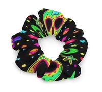 Elastici per capelli da donna con motivo a teschi e funghi magici, perfetti per acconciature divertenti e uniche, elastici a spirale che non danneggiano i capelli. Accessori per capelli