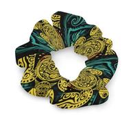 Elastici per capelli da donna con motivo tribale con stampa tartaruga, nessun danno, morbidi elastici per capelli con motivi stampati alla moda, fasce per capelli in raso per coda di cavallo, chignon