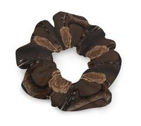 Elastici per capelli da donna con rose e macchina da cucire, non danno, morbidi elastici per capelli con motivi stampati alla moda, fasce per capelli in raso per coda di cavallo, chignon, allenamento