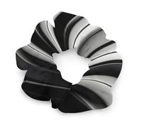 Elastici per capelli da donna con simbolo musicale di pianoforte, nessun danno, morbidi elastici per capelli con motivi stampati alla moda, fasce per capelli in raso per coda di cavallo, chignon